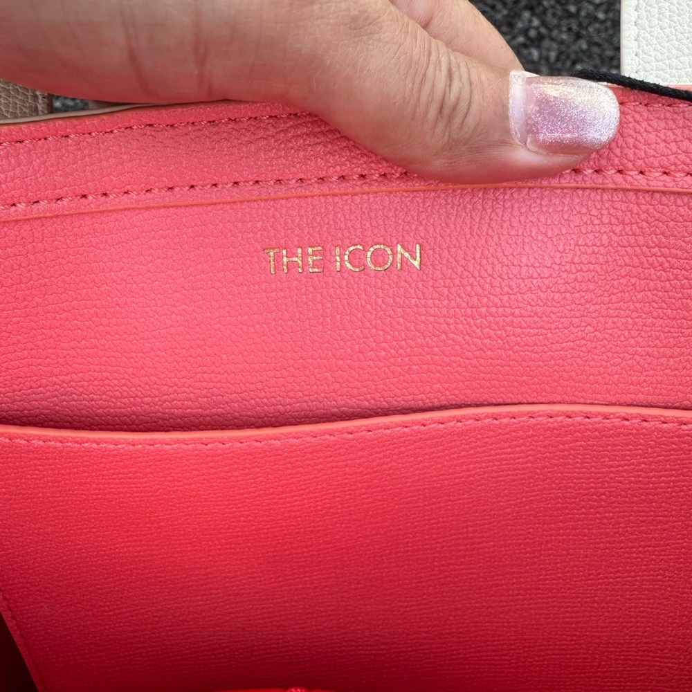 Ted Baker London NWT “The Icon” Tote Bag Ivory/Cream with Coral Interior - Picture 12 of 13